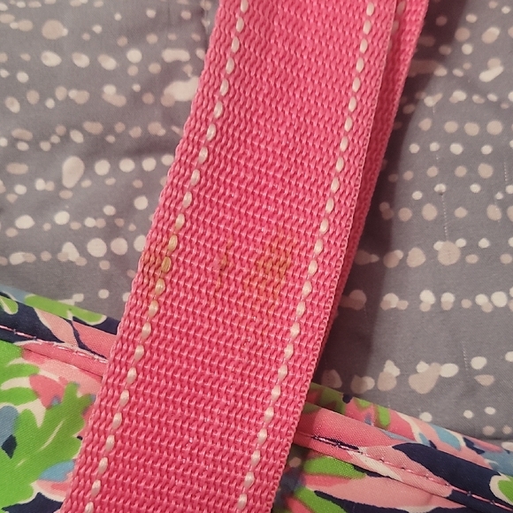 Lilly PULITZER Floral Pink Blue Waterproof Insulated Lunch Tote Bag Travel* - Picture 7 of 9